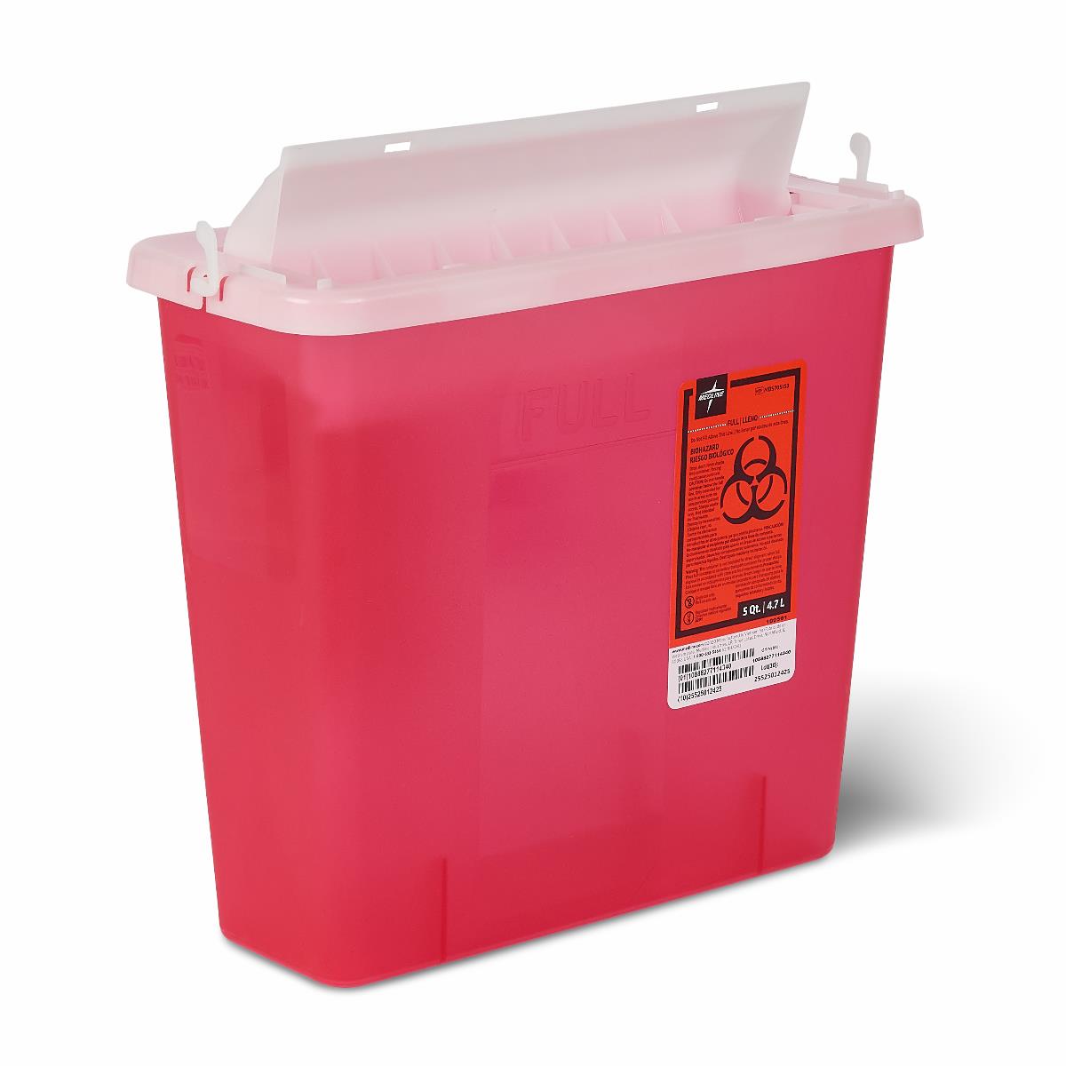 Medline Biohazard Patient Room Sharps Disposal Containers