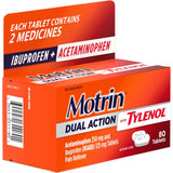 Motrin Dual Action With Tylenol Pain Reliever Tablets - BeHope