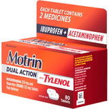 Motrin Dual Action With Tylenol Pain Reliever Tablets - BeHope