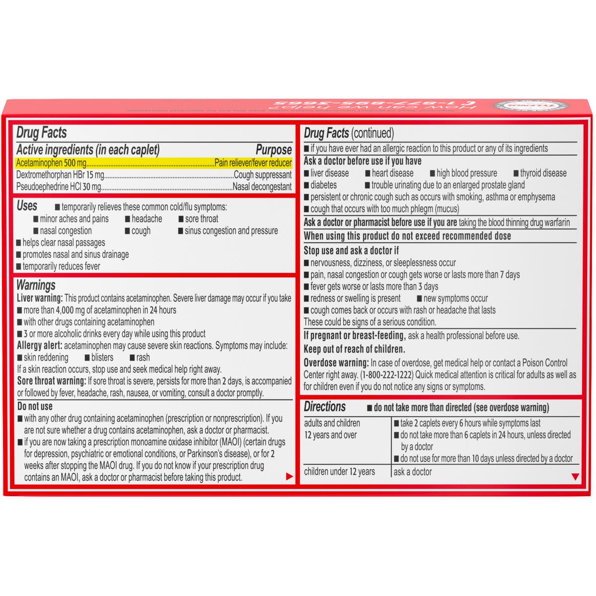 Tylenol Extra Strength Cold + Flu Tablet