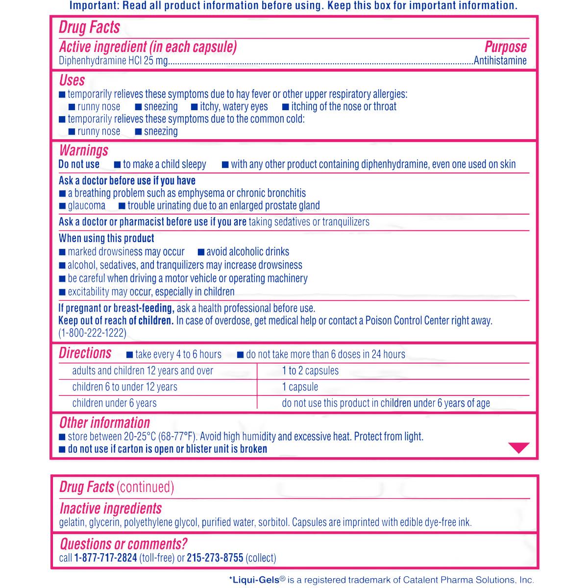 Benadryl Allergy Liqua-Gels Capsules