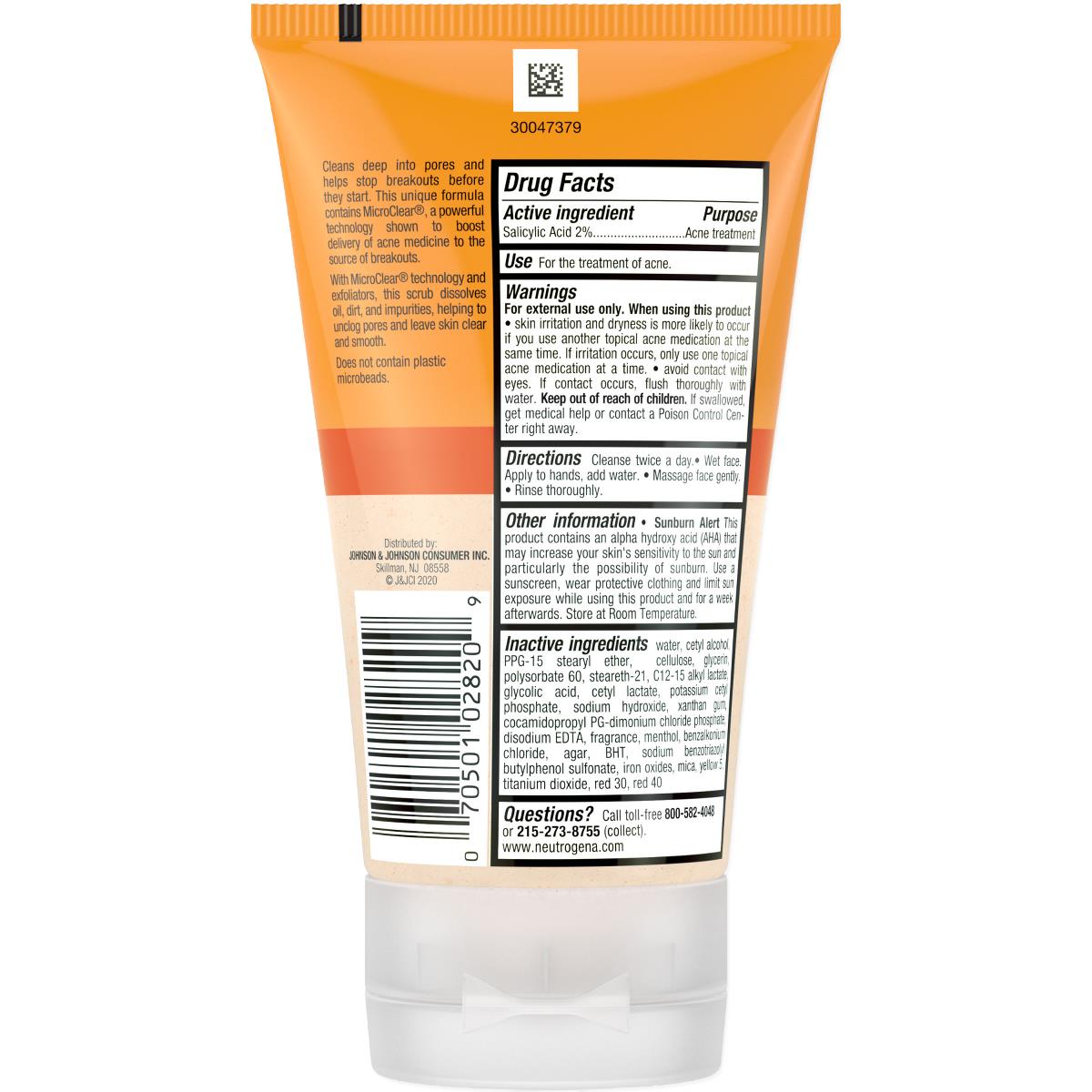 Neutrogena Oil-free Acne Wash With Pink Grapefruit Foaming Scrub - BeHope