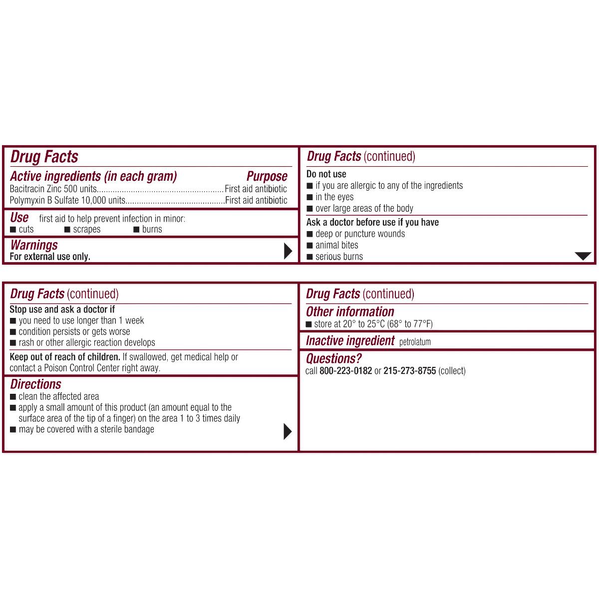 Polysporin Bacitracin and Polymyxin B Ointment