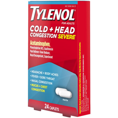 Tylenol Severe Cold + Head Congestion Caplets - BeHope