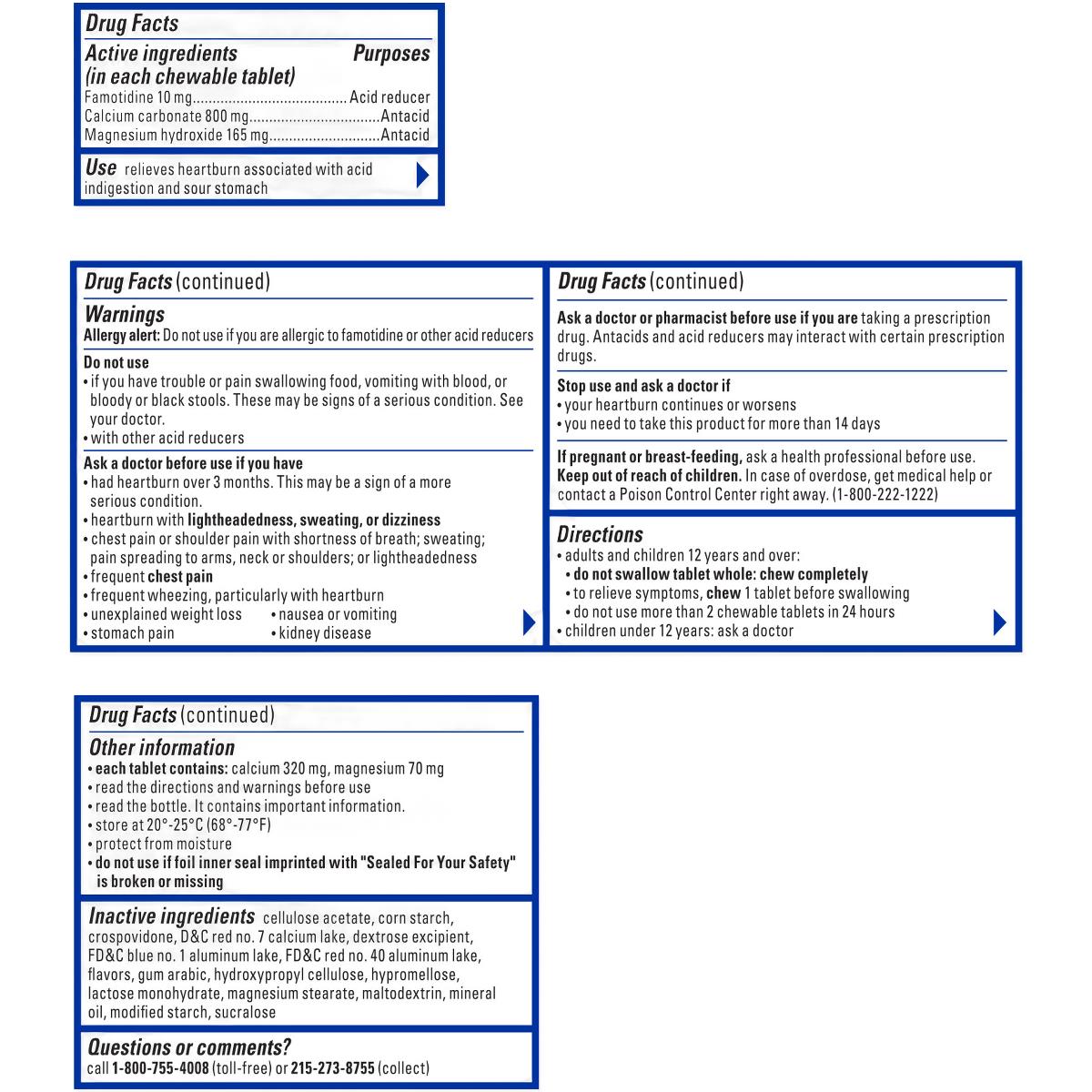 Pepcid Complete Antacid + Acid Reducer Chewable Tablets - BeHope