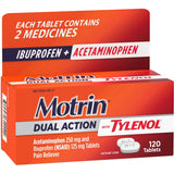 Motrin Dual Action With Tylenol Pain Reliever Tablets - BeHope