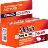 Motrin Dual Action With Tylenol Pain Reliever Tablets - BeHope