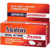 Motrin Dual Action With Tylenol Pain Reliever Tablets - BeHope