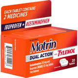 Motrin Dual Action With Tylenol Pain Reliever Tablets - BeHope