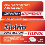 Motrin Dual Action With Tylenol Pain Reliever Tablets - BeHope