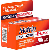 Motrin Dual Action With Tylenol Pain Reliever Tablets - BeHope