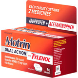 Motrin Dual Action With Tylenol Pain Reliever Tablets - BeHope