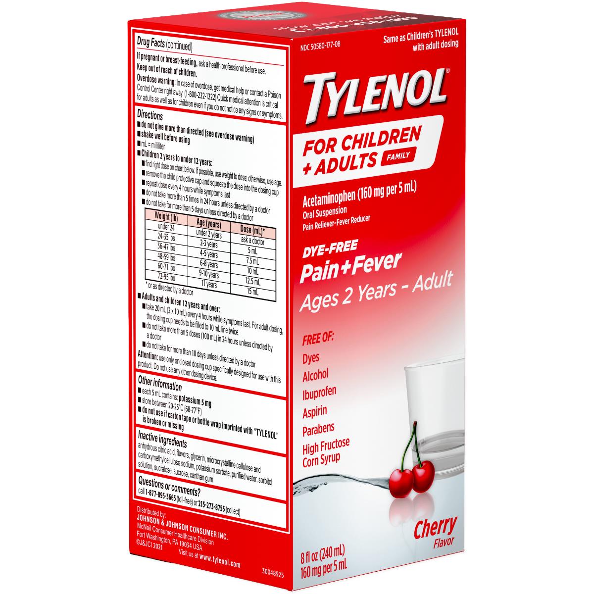 Tylenol Children's Plus Adults Dye-free Pain Plus Fever Relief Liquid - BeHope