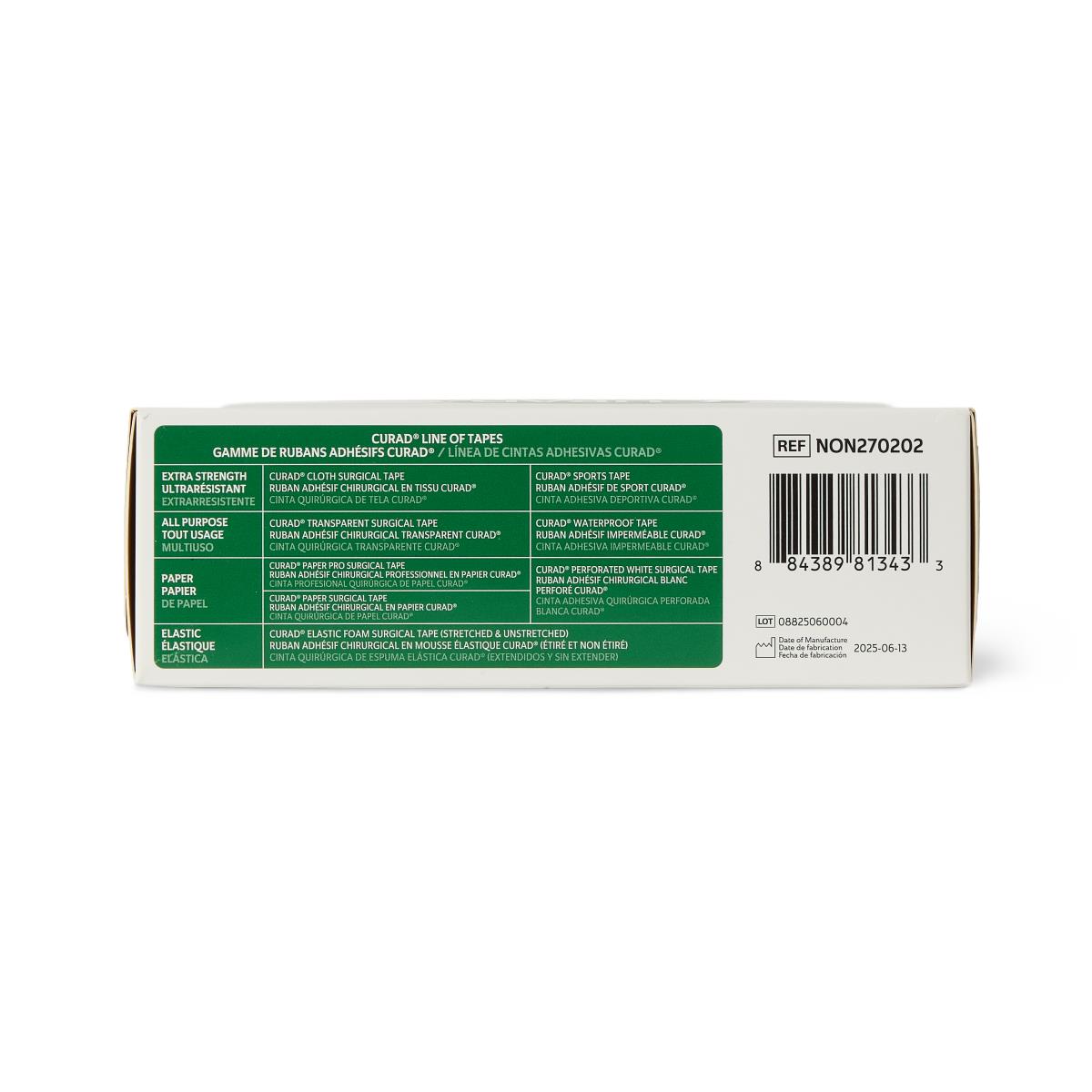 Medical Tape Curad® Transparent White 2 Inch X 10 Yard Plastic Nonsterile