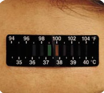 Single Patient Skin Thermometer LCD Sensostrip™ 92 to 104 °F Line Indicator Display - BeHope