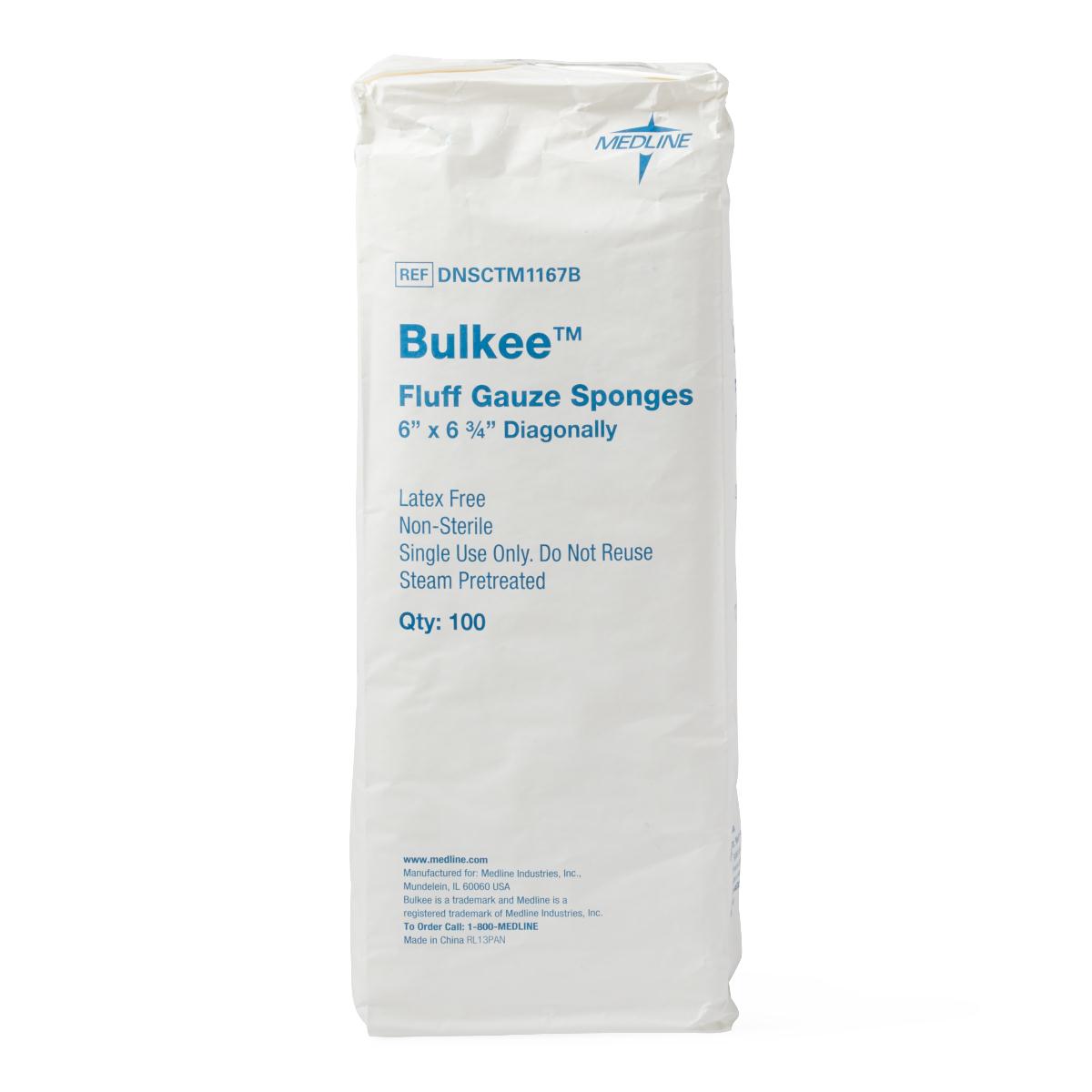 Medline Nonsterile Bulkee II Extra Absorbent Super Fluff Sponge