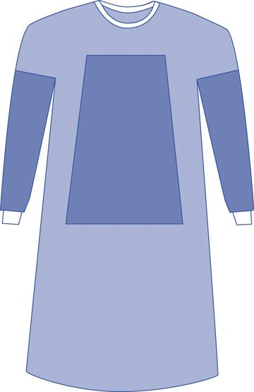 Sterile Fabric-Reinforced AAMI Level 3 Eclipse Surgical Gowns