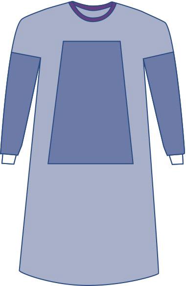 Sterile Fabric-Reinforced Aurora Surgical Gowns, Set-In Sleeve