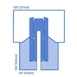 CV Split Surgical Drape with Clear Anesthesia Screen - BeHope