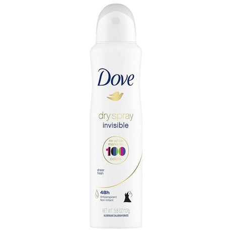 Antiperspirant Dove® Dry Spray Invisible Aerosol Spray 3.8 Oz. Sheer Fresh Scent - Behope