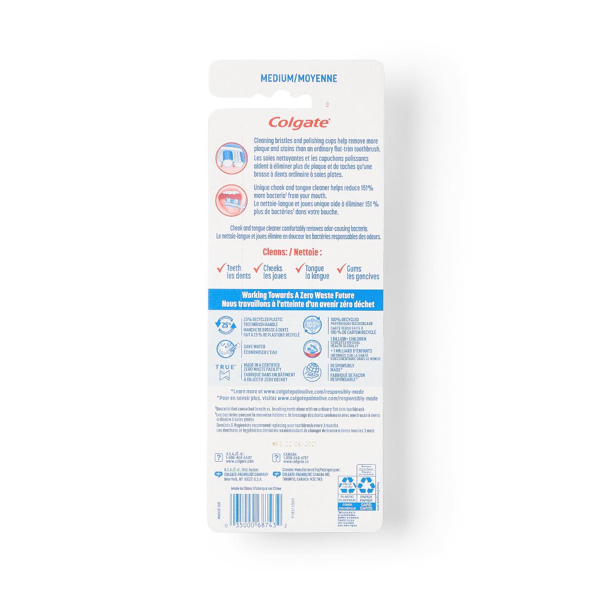 Colgate 360 Toothbrush with Tongue and Cheek Cleaner