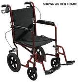Expedition Aluminum Transport Chair w/Loop Locks  19  Red