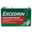Pain Relief Excedrin® Migraine 250 Mg - 250 Mg - 65 Mg Strength Acetaminophen / Aspirin / Caffeine Caplet 24 Per Bottle - Behope