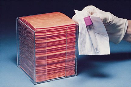 Biohazard Absorbent Disposable Wipe Bloodbloc™ Impermeable to Fluids - BeHope
