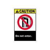 Door Sign Caution Brady™ Caution: Do Not Enter, With Pictogram - BeHope