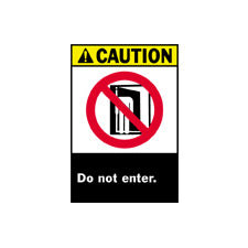 Door Sign Caution Brady™ Caution: Do Not Enter, With Pictogram - BeHope