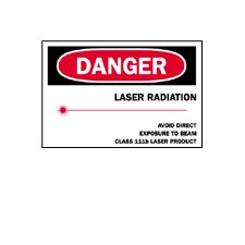 Door Sign Caution Danger: Laser Radiation Avoid Direct Exposure To Beam Class 111B Laser Product, With Pictogram - BeHope