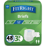 FitRight Bariatric Adult Incontinence Briefs, Diapers with Tabs, Super Absorbent, 3XL, 65in to 84in, 48 Count HSA/FSA Eligible - Walmart.com