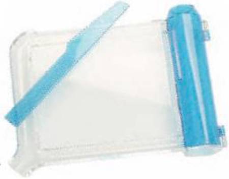Pill Counter Plastic Tray, Hinged Funnel, Spatula Included, White and Blue, 8 X 6 Inch - BeHope