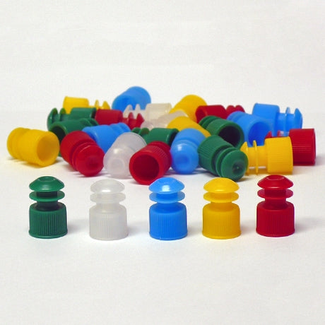 Globe® Scientific Polyethylene Flanged Plug Cap for Leak-Resistant Tube Closure - BeHope