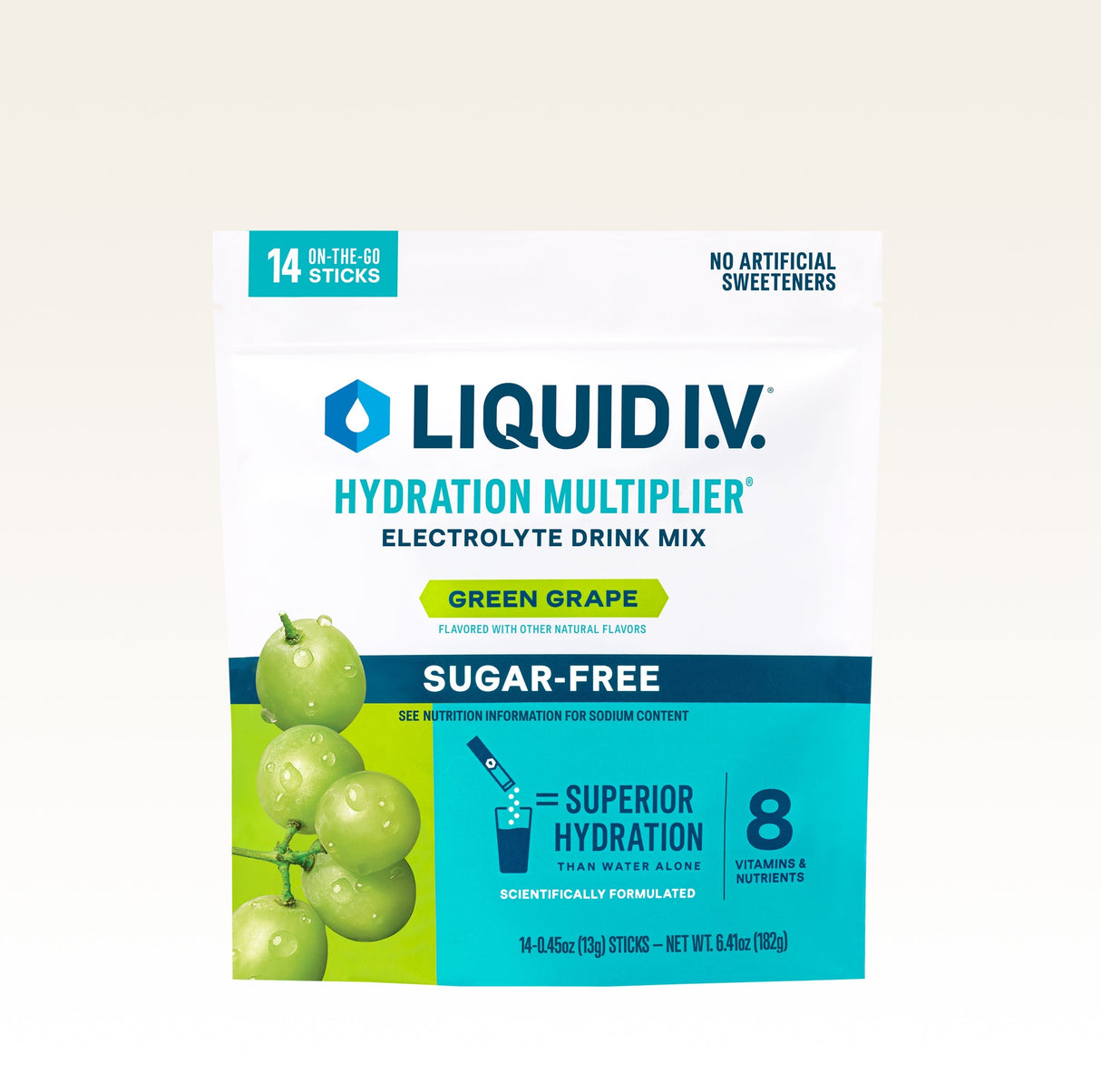 Oral Electrolyte Solution Liquid I.v. Hydration Multiplier® Sugar Free Green Grape Flavor 0.45 Oz. - Behope