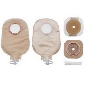 New Image 2-piece Urostomy Kit With Flextend Barrier - Cut-to-fit 1 3/4" Flange <1 1/4" Stoma, Clear Pouch & Drain Tube Adapter, Box of 5