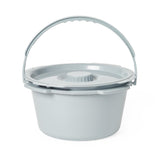 Medline Standard Steel Commode, with armrests for added user stability.