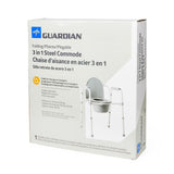 Medline Standard Steel Commode, top-down view of the comfortable seat.