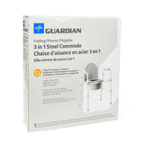 Medline Standard Steel Commode, showing easy assembly and disassembly.