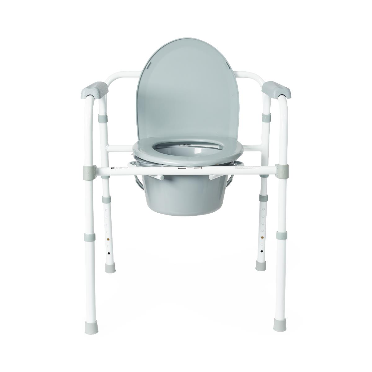 Medline Standard Steel Commode, in-use scenario, providing support.