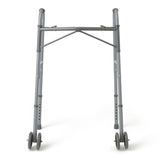 Medline Guardian bariatric folding walker with wheels, front view.