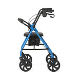Medline Basic Steel Rollator, showing the seat and storage.