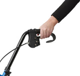 Medline Basic Steel Rollator, rear view, showing brake cables.