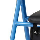 Medline Basic Steel Rollator, compact folded position for storage.