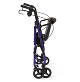 Medline Junior Rollator with 6-inch wheels, folded for storage or transport.