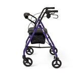 Medline Junior Rollator with 6-inch wheels, side view, showing its compact design.