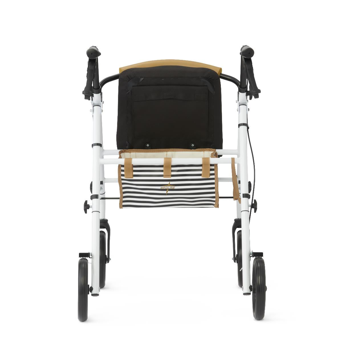 Medline Basic Steel Rollator with Microban, showing its sturdy steel frame.