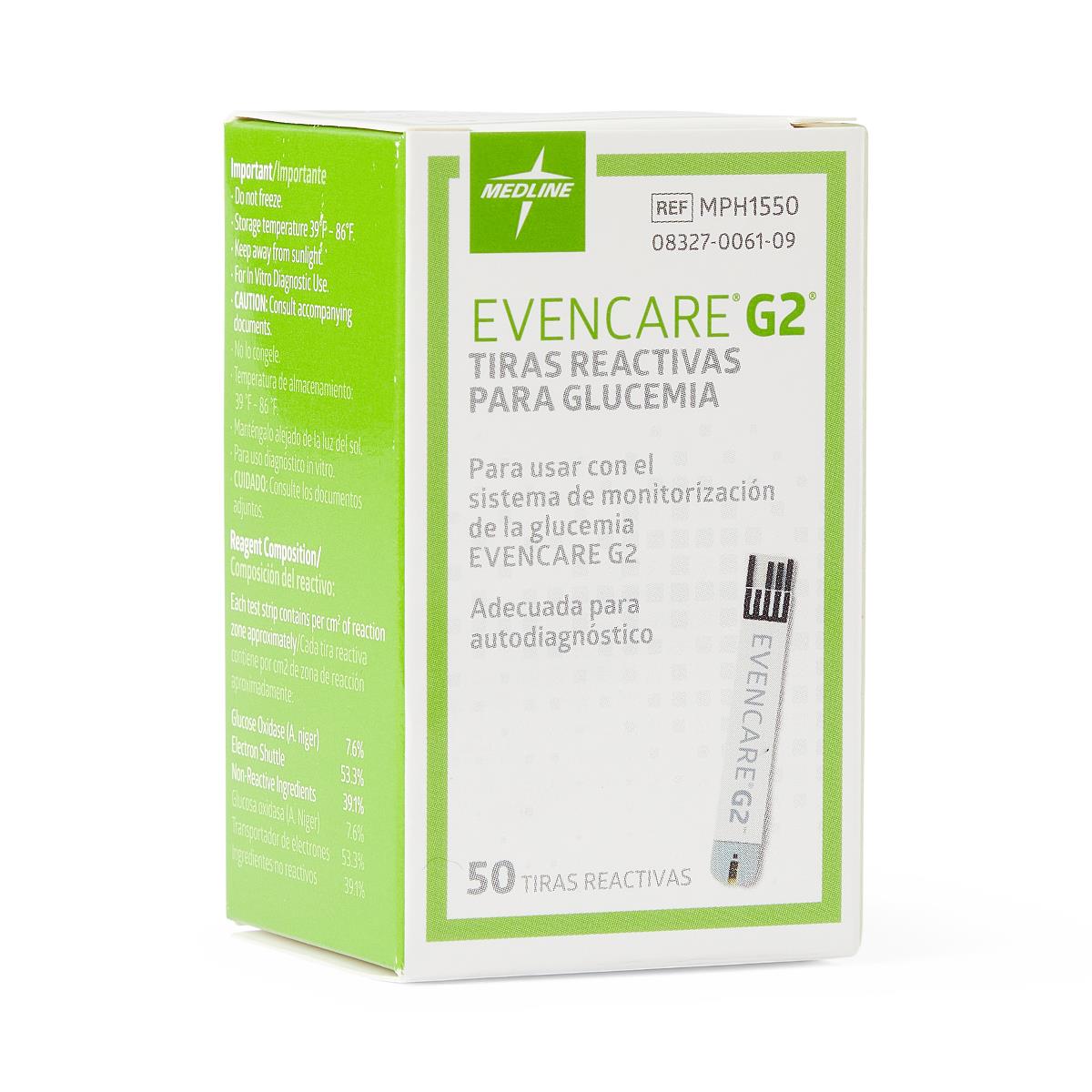 Evencare G2 Blood Glucose Monitoring System, detailed view.