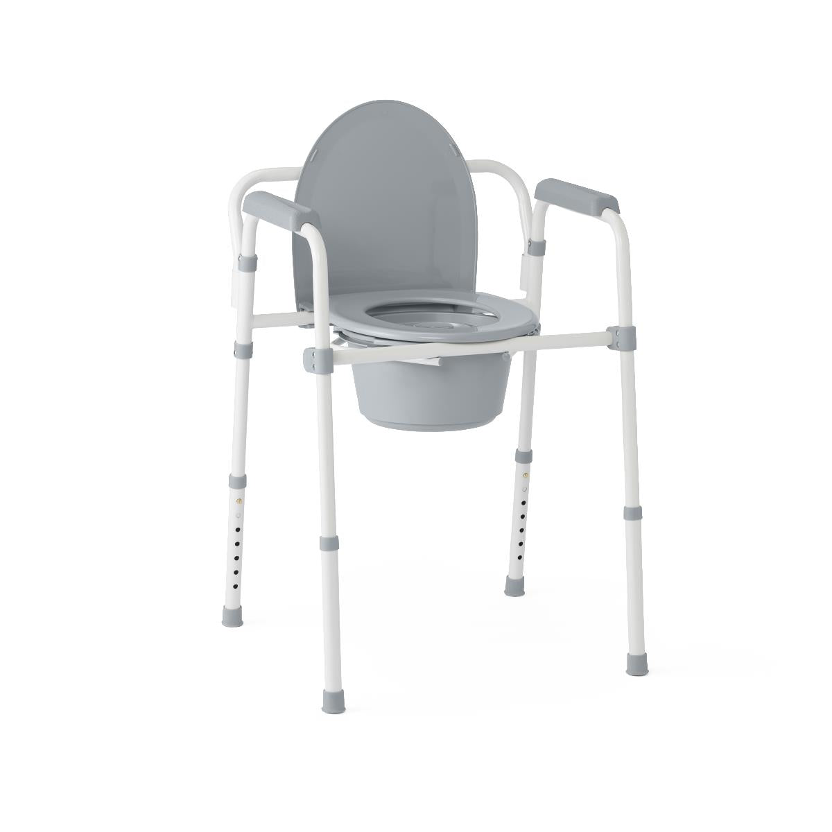 Medline Standard Steel Commode, detailed view of its construction and components.