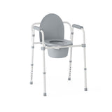 Medline Standard Steel Commode, detailed view of its construction and components.
